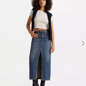 Levi's Blue Jean Maxi Skirt